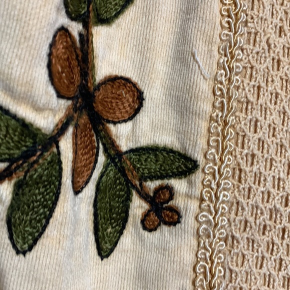 M.P.H. Top Sleeveless Blouse Tan Brown M Rayon Embroidered - Picture 5 of 16